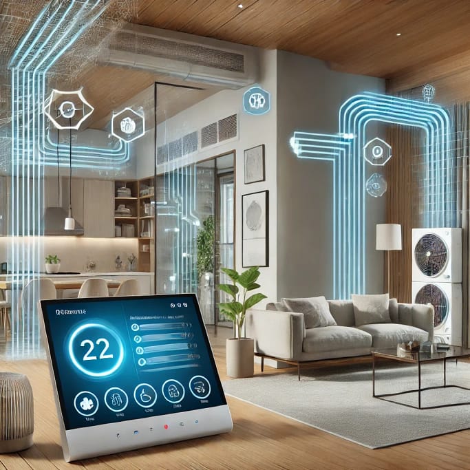 DALL·E 2025-02-03 13.12.59 - A modern home interior showcasing smart ventilation and air circulation systems. The image highlights an advanced HVAC system with energy recovery ven The-image-highlights-an-advanced-HVAC-system-with-energy-recovery-ven.